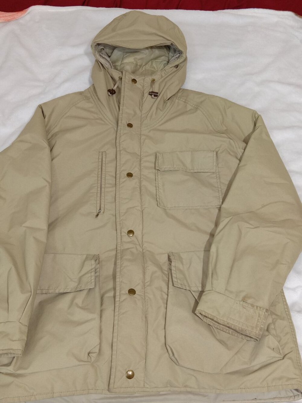 Vintage Browning Gore-Tex Parka Jacket Mens M Made USA Hooded Hunting Tan - Picture 14 of 14